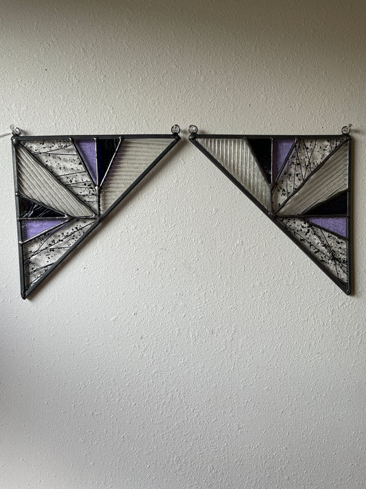 Purple Confetti Corner Window Set